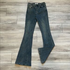 RISE supply co high rise flare jeans size 3 long tall